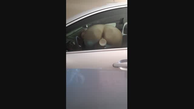 Fucking dildo on car window