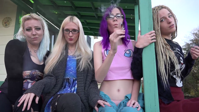 4 Girls Outdoor Smoking