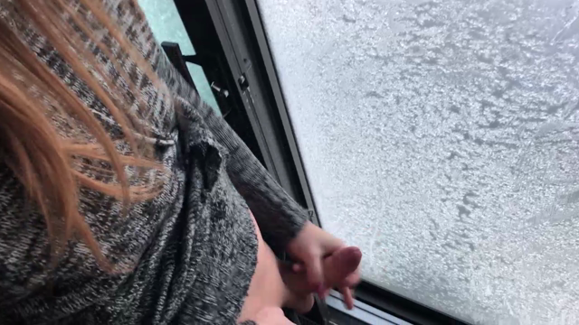 Winter BJ then cumming on frozen glass