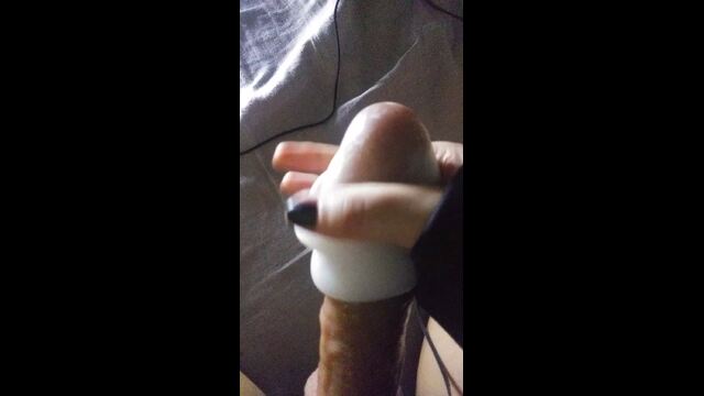 Sexual ASMR With FTM Femboy Moaning while Stroking His Strap-on Dick POV